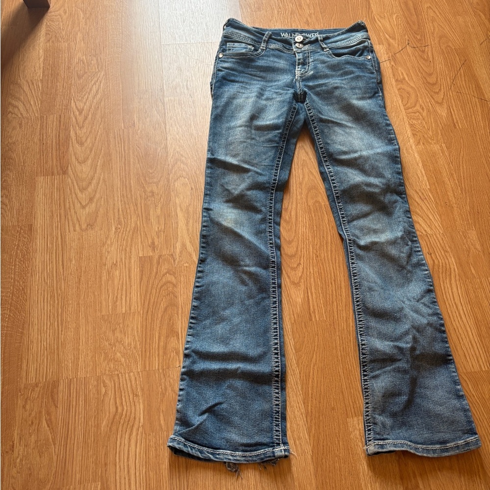 Wallflower Blue Flare Wide Leg Jeans